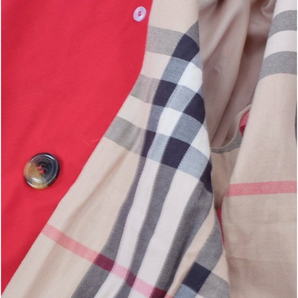 Burberry London US 6 jacket red double breasted belted nova trench short - Picture 15 of 16